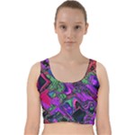 Neon Aquarium Velvet Racer Back Crop Top