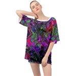 Neon Aquarium Oversized Chiffon Top