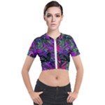 Neon Aquarium Short Sleeve Cropped Jacket