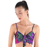 Neon Aquarium Woven Tie Front Bralet