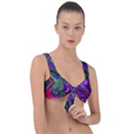 Neon Aquarium Front Tie Bikini Top