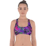 Neon Aquarium Cross Back Hipster Bikini Top 