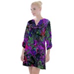 Neon Aquarium Open Neck Shift Dress