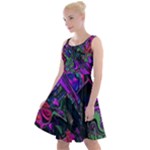 Neon Aquarium Knee Length Skater Dress