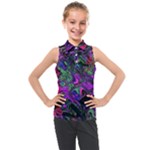 Neon Aquarium Kids  Sleeveless Polo Tee