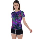 Neon Aquarium Back Circle Cutout Sports Tee