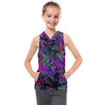 Neon Aquarium Kids  Sleeveless Hoodie