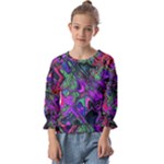 Neon Aquarium Kids  Cuff Sleeve Top