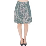 Seaweed Mandala Velvet High Waist Skirt