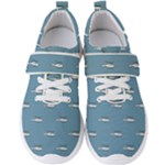 Cartoon Sketchy Helicopter Drawing Motif Pattern Men s Velcro Strap Shoes
