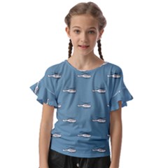 Kids  Cut Out Flutter Sleeves 