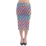 Colorful Flowers Midi Pencil Skirt