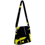 Abstract Pattern Zipper Messenger Bag