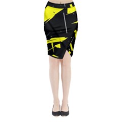 Abstract Pattern Midi Wrap Pencil Skirt from ArtsNow.com