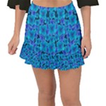 Blue In Bloom On Fauna A Joy For The Soul Decorative Fishtail Mini Chiffon Skirt