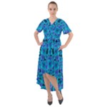Blue In Bloom On Fauna A Joy For The Soul Decorative Front Wrap High Low Dress