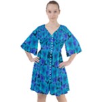Blue In Bloom On Fauna A Joy For The Soul Decorative Boho Button Up Dress