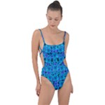 Blue In Bloom On Fauna A Joy For The Soul Decorative Tie Strap One Piece Swimsuit