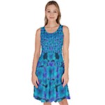 Blue In Bloom On Fauna A Joy For The Soul Decorative Knee Length Skater Dress With Pockets