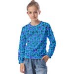 Blue In Bloom On Fauna A Joy For The Soul Decorative Kids  Long Sleeve Tee with Frill 