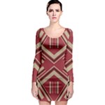 Abstract pattern geometric backgrounds   Long Sleeve Bodycon Dress