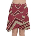 Abstract pattern geometric backgrounds   Chiffon Wrap Front Skirt