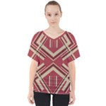 Abstract pattern geometric backgrounds   V-Neck Dolman Drape Top