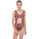 Abstract pattern geometric backgrounds   Center Cut Out Swimsuit