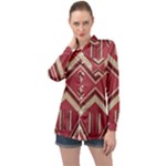 Abstract pattern geometric backgrounds   Long Sleeve Satin Shirt