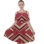 Abstract pattern geometric backgrounds   Cut Out Shoulders Chiffon Dress