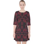 Abstract pattern geometric backgrounds   Quarter Sleeve Pocket Dress