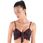 Abstract pattern geometric backgrounds   Woven Tie Front Bralet