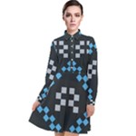 Abstract pattern geometric backgrounds   Long Sleeve Chiffon Shirt Dress
