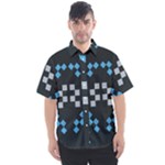 Abstract pattern geometric backgrounds   Men s Short Sleeve Shirt