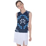 Abstract pattern geometric backgrounds   Women s Sleeveless Sports Top
