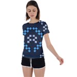 Abstract pattern geometric backgrounds   Back Circle Cutout Sports Tee