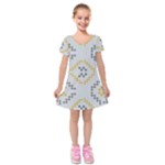 Abstract pattern geometric backgrounds   Kids  Short Sleeve Velvet Dress