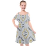 Abstract pattern geometric backgrounds   Kids  Cut Out Shoulders Chiffon Dress