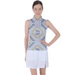 Abstract pattern geometric backgrounds   Women s Sleeveless Polo Tee