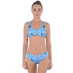 Folk flowers print Floral pattern Ethnic art Criss Cross Bikini Set