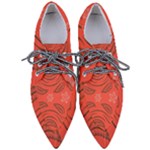 Folk flowers print Floral pattern Ethnic art Pointed Oxford Shoes