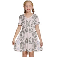 Kids  Short Sleeve Tiered Mini Dress 