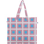 Trans Flag Squared Plaid Canvas Travel Bag