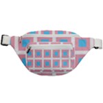 Trans Flag Squared Plaid Fanny Pack