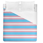 Trans Flag Stripes Duvet Cover (Queen Size)