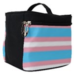 Trans Flag Stripes Make Up Travel Bag (Small)