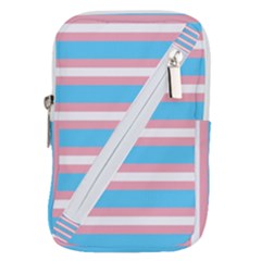 Trans Flag Stripes Belt Pouch Bag (Small) from ArtsNow.com