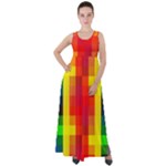 Pride Plaid Empire Waist Velour Maxi Dress