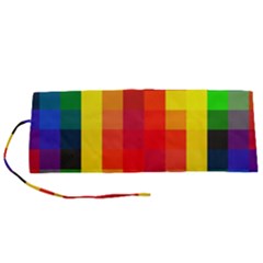 Pride Plaid Roll Up Canvas Pencil Holder (S) from ArtsNow.com