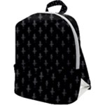 Sketchy Style Funny Skeletons Motif Drawing Zip Up Backpack